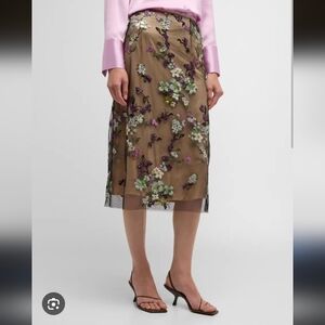 Vince Begonia Sequin Overlay Skirt